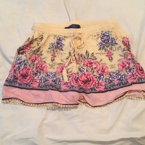 Yellow, flower shorts
